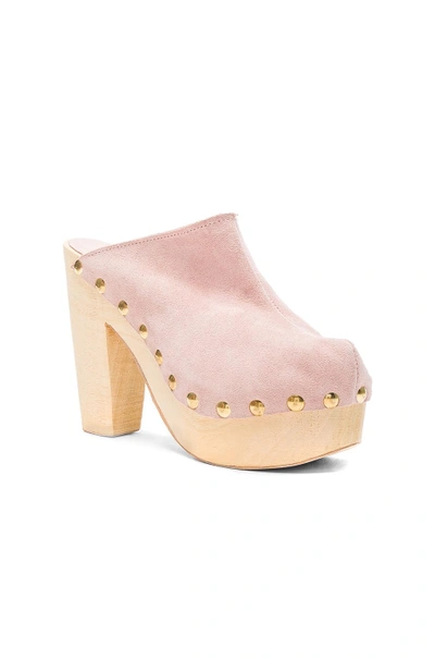 Shop Brother Vellies Suede Clogs In Pink