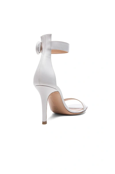 Shop Gianvito Rossi Leather Portofino Heels In Cream