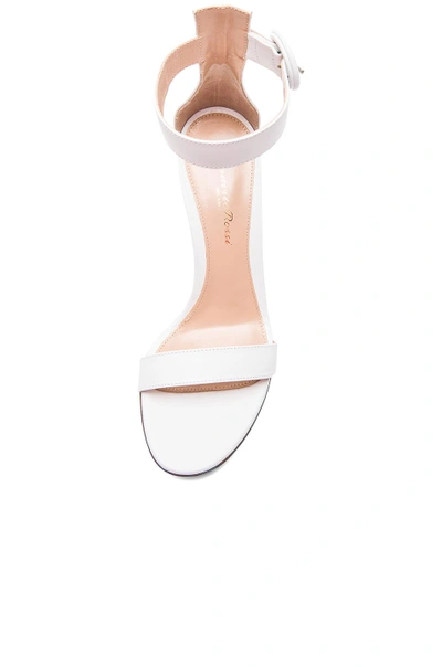 Shop Gianvito Rossi Leather Portofino Heels In Cream