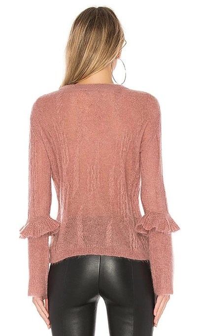 Shop Naadam Long Sleeve Ruffle Sweater In Pink