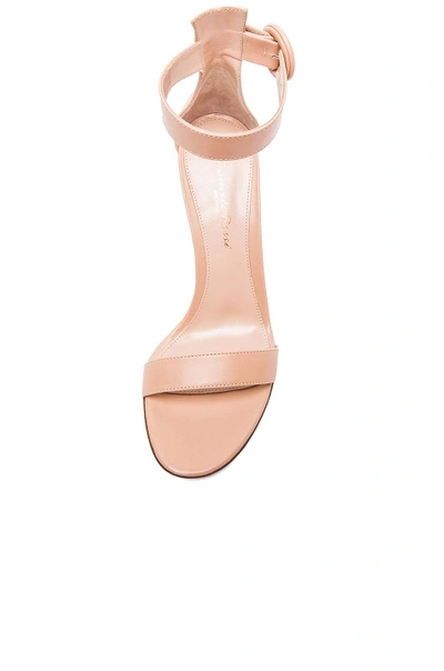 Gianvito Rossi Leather Portofino Sandals 85 In Nude