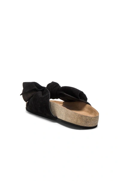 Shop Ulla Johnson Suede Ingrid Slides In Black Suede