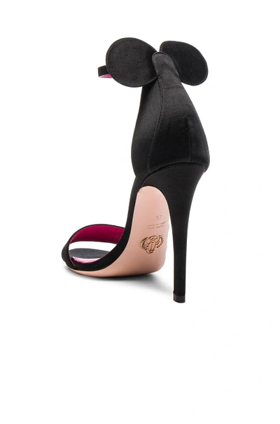 Shop Oscar Tiye Minnie Satin Sandals In Black