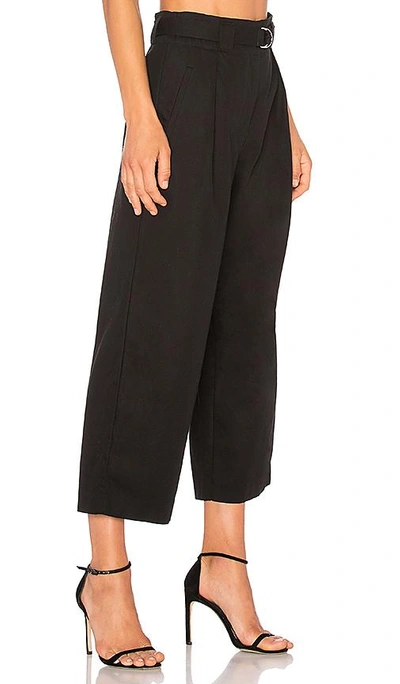 Shop Alexander Wang T Belted Crop Waist Pant In Black