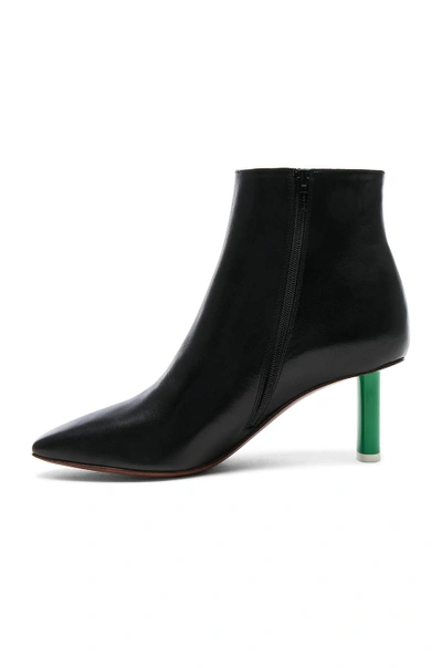 Shop Vetements Lighter Heel Leather Ankle Boots In Black