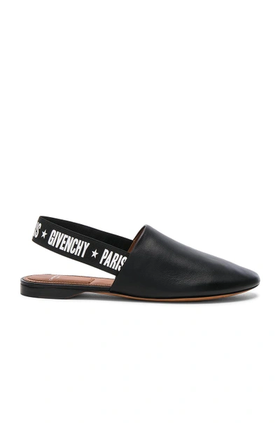 Shop Givenchy Rivington Leather Slingback Flats In Black