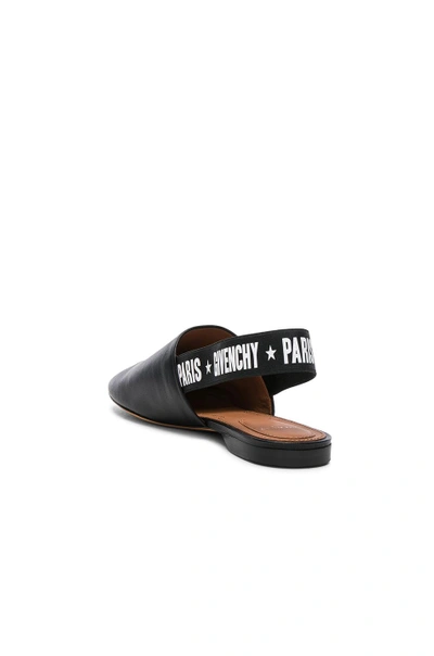 Shop Givenchy Rivington Leather Slingback Flats In Black