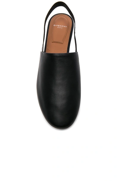 Shop Givenchy Rivington Leather Slingback Flats In Black