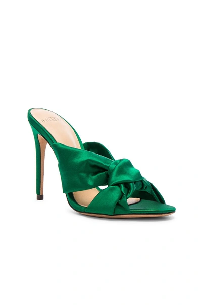 Shop Alexandre Birman Satin Kacey 100 Sandals In Green