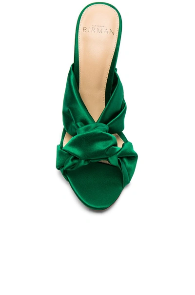 Shop Alexandre Birman Satin Kacey 100 Sandals In Green