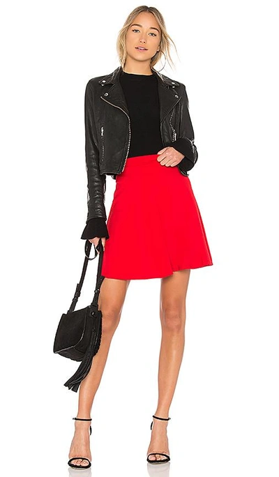 Shop Susana Monaco High Waist Flare Skirt In Red