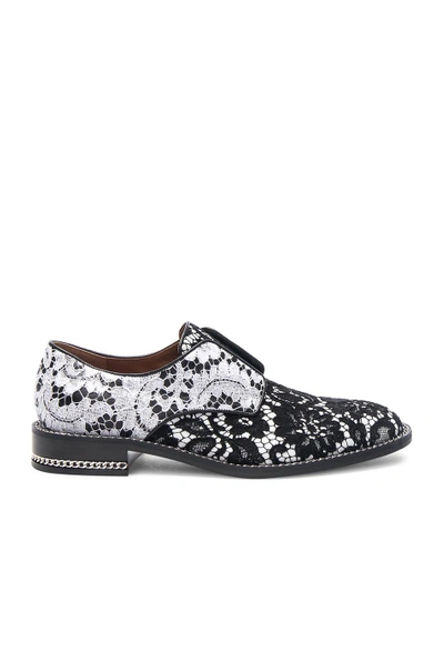 Shop Givenchy Double Chain Lace Derbies In Black