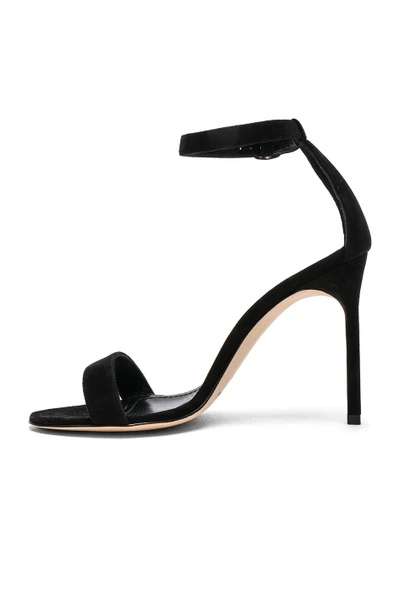 Shop Manolo Blahnik Suede Chaos 105 Heels In Black. In Black Suede