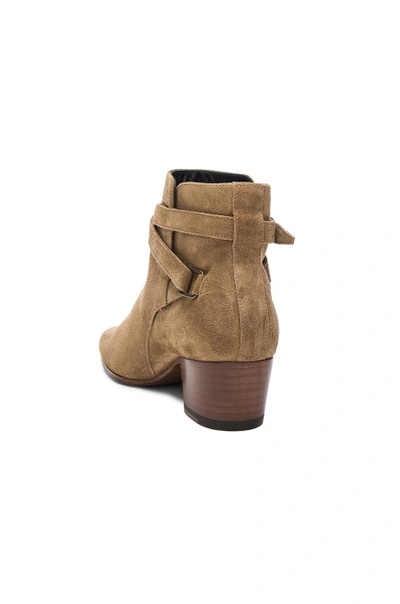 Shop Saint Laurent Suede Blake Boots In Neutrals