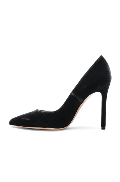 Shop Gianvito Rossi Velvet Pumps In Gray