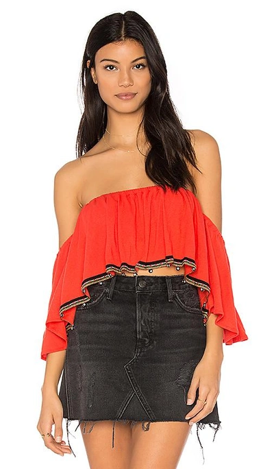 Shop Pitusa Salsa Top In Red