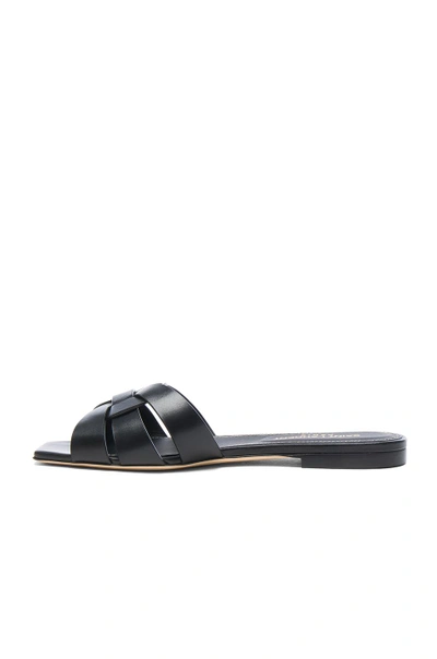 Gucci Tribute Flat Sandals In Black