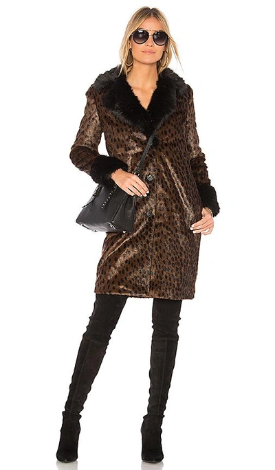 Shop Eaves X Revolve Emmie Faux Fur Coat In Brown