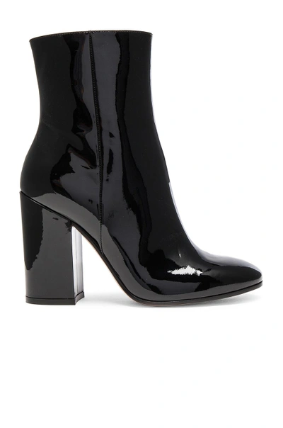 Shop Gianvito Rossi Patent Leather Rolling High Booties In Black