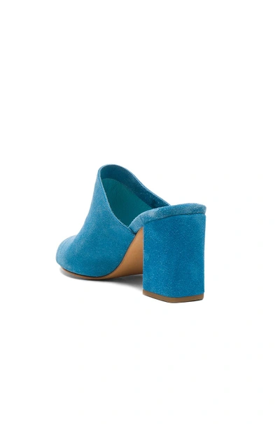 Shop Maryam Nassir Zadeh Suede Penelope Mules In Blue