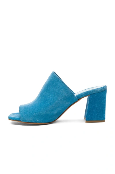 Shop Maryam Nassir Zadeh Suede Penelope Mules In Blue