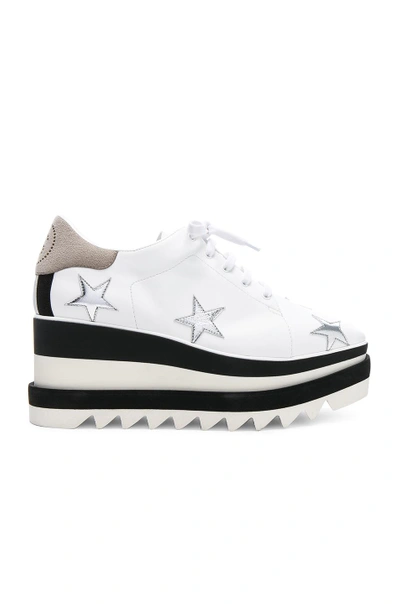 Shop Stella Mccartney Star Embroidered Sneakelyse Platform Sneakers In White