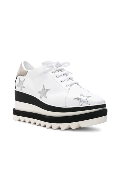 Shop Stella Mccartney Star Embroidered Sneakelyse Platform Sneakers In White
