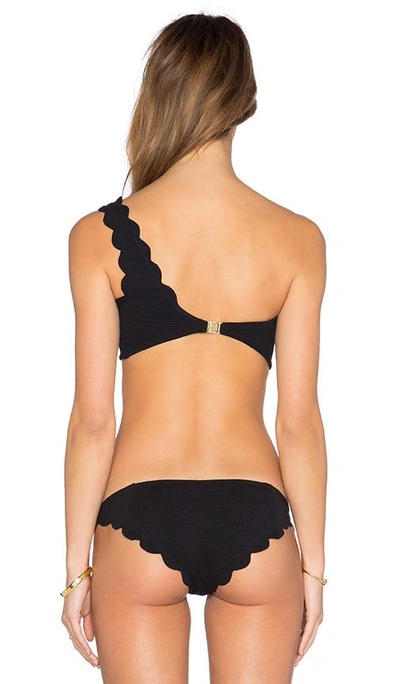 Shop Marysia Santa Barbara One Shoulder Bikini Top In Black