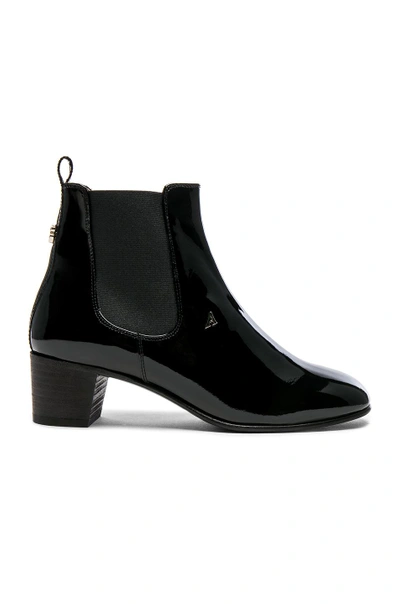 Shop Acne Studios Patent Leather Hely Boots In Black