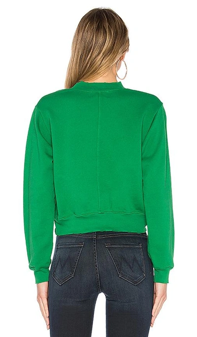 Shop Cotton Citizen The Milan Cropped Sweatshirt In Green