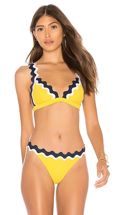 Shop Rye Chomp Bikini Top In Mustard