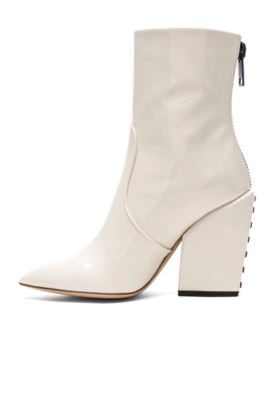 Shop Petar Petrov Patent Leather Solar Boots In White