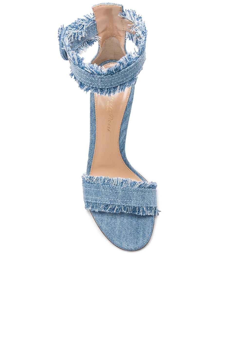 frayed denim sandals