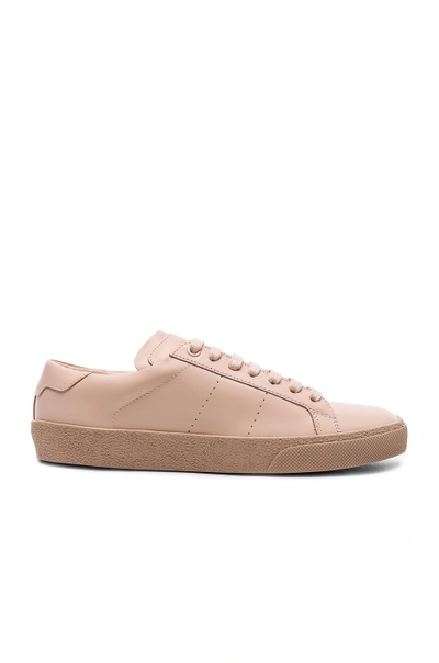 Shop Saint Laurent Leather Court Classic Sneakers In Pink