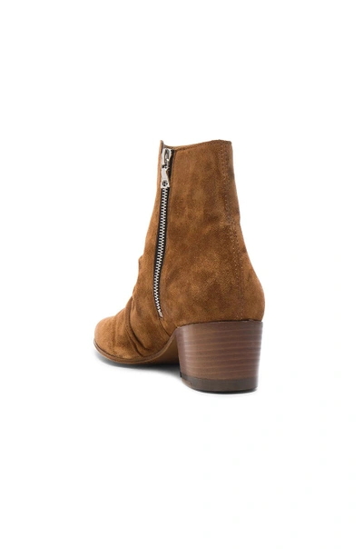 Shop Amiri Suede Stack Boots In Brown
