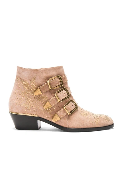 Shop Chloé Chloe Susanna Suede Boots In Nude