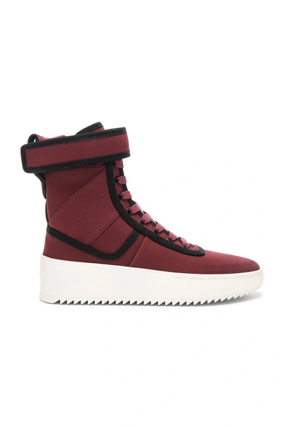 Shop Fear Of God Nylon Military Sneakers In Red