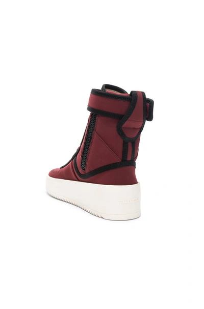 Shop Fear Of God Nylon Military Sneakers In Red