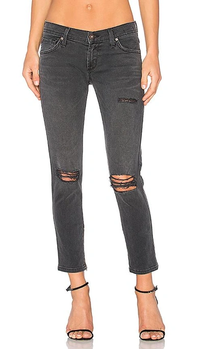 Shop James Jeans Dylan Ankle Zip Boyfriend In Vintage Black