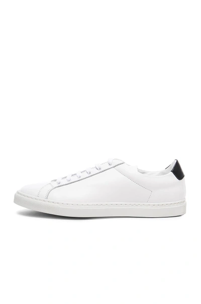 Shop Common Projects Leather Achilles Retro Low In White & Black