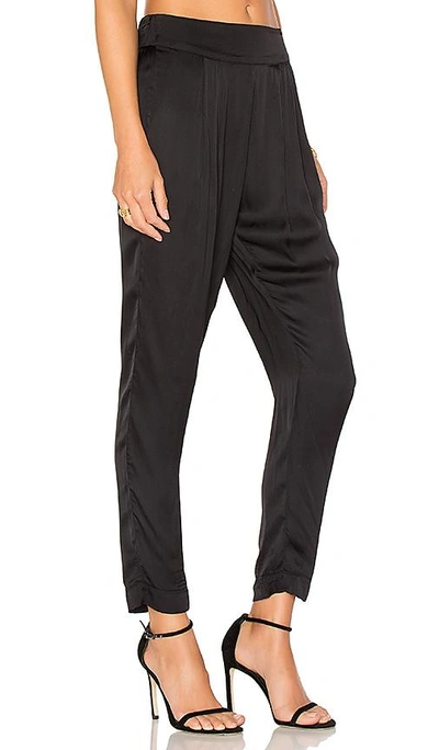 Shop Enza Costa Pleated Easy Pant In Black