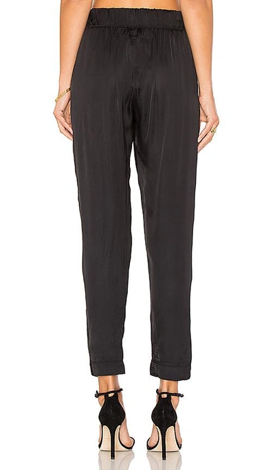 Shop Enza Costa Pleated Easy Pant In Black