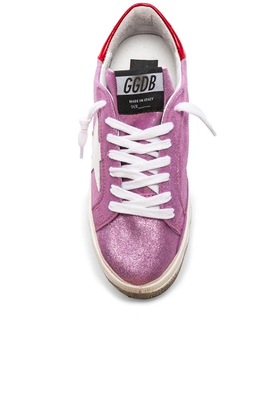 Shop Golden Goose Glitter May Sneakers In Pink,metallics