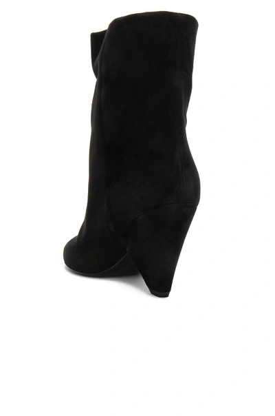 Shop Saint Laurent Suede Niki Ankle Boots In Black