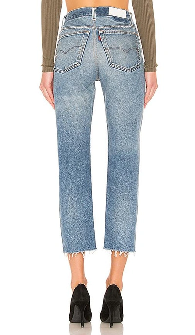 Shop Re/done Levi's High Rise Ankle Zip Front In Indigo