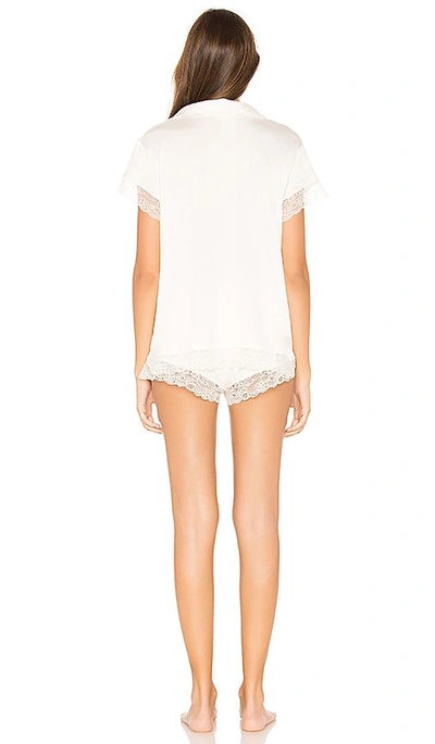 Eberjey Malou Lace-trim Short Pajama Set In Ivory