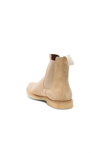 Shop Common Projects Suede Chelsea Boots In Tan