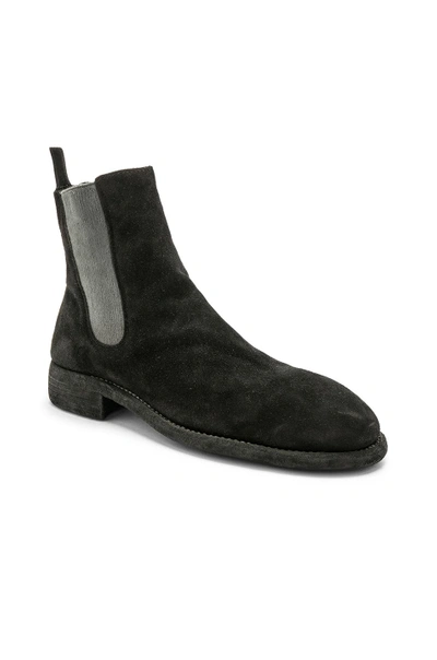 Shop Guidi Suede Chelsea Boots In Black