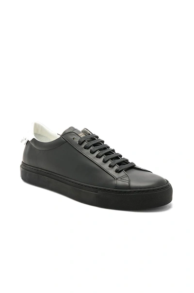 Shop Givenchy Leather Urban Street Low Top Sneakers In Black & White