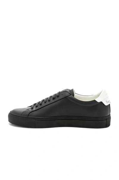 Shop Givenchy Leather Urban Street Low Top Sneakers In Black & White